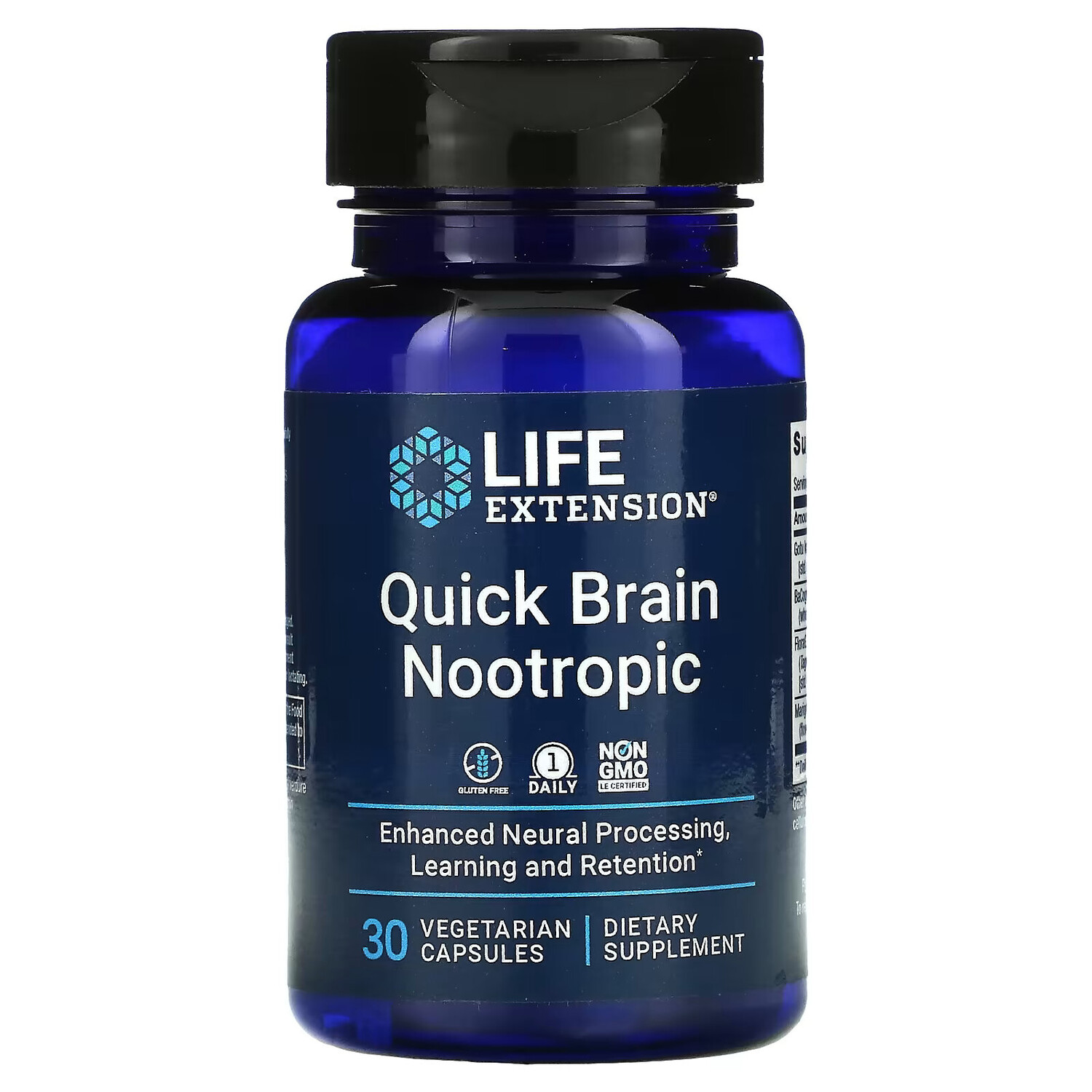 Life Extension, Quick Brain, ноотропный препарат, 30 вегетарианских капсул
Life Extension, Quick Brain, ноотропный препарат, 30 вегетарианских капсул
