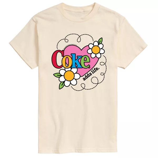 Мужская футболка с принтом в виде сердца и цветка Coca-Cola Licensed Character, бежевый
Мужская футболка с принтом в виде сердца и цветка Coca-Cola Licensed Character, бежевый