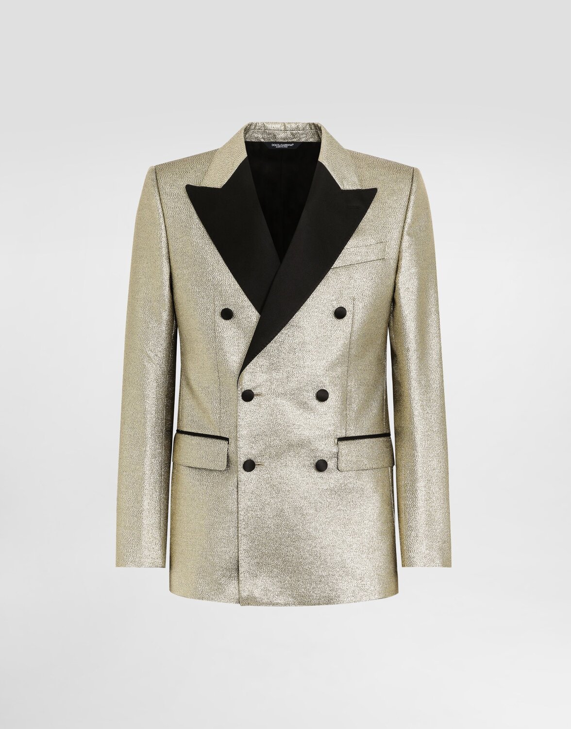 Двубортный смокинг из жаккарда с ламе Dolce & Gabbana, золото
Двубортный смокинг из жаккарда с ламе Dolce & Gabbana, золото