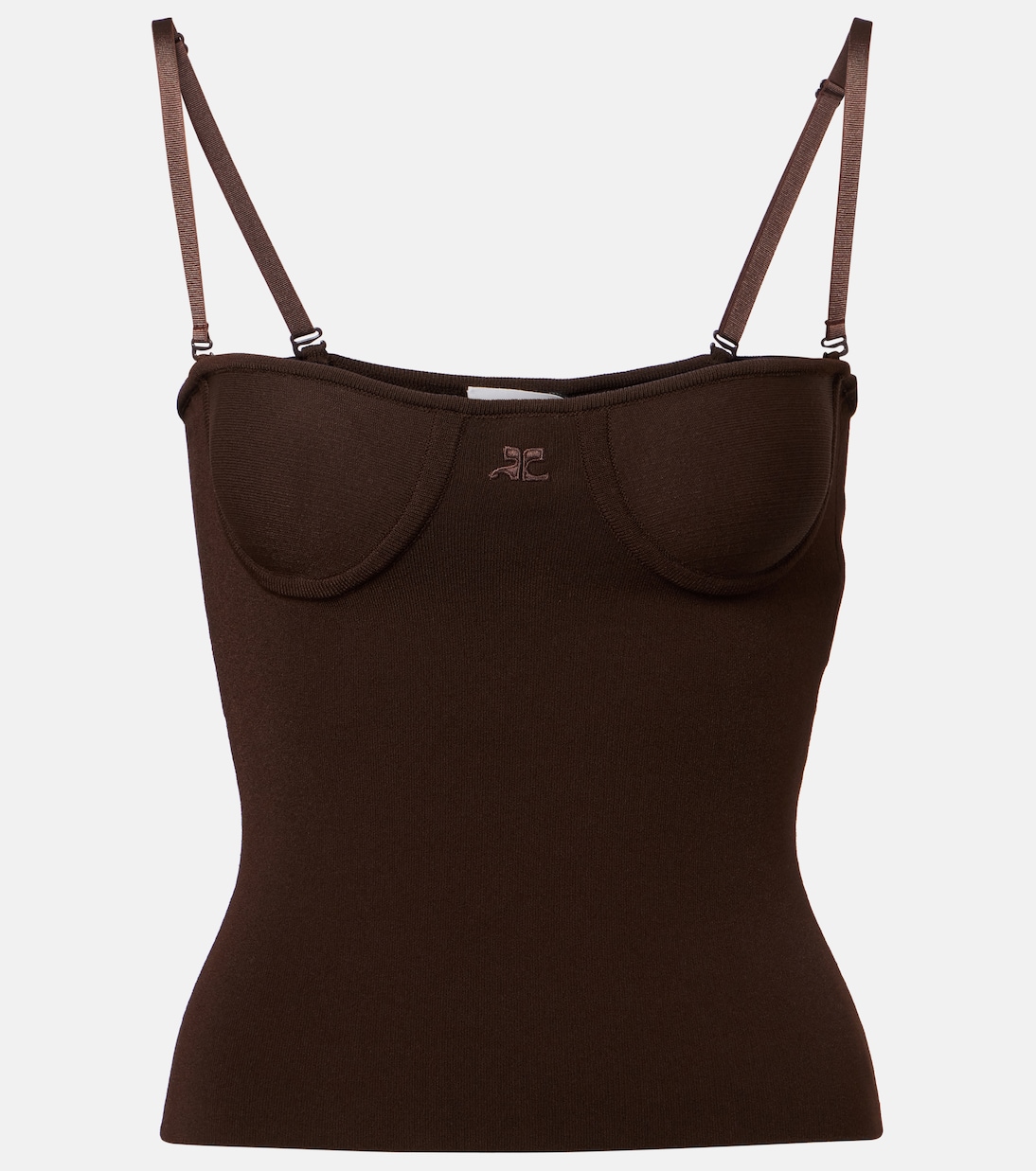 Логотип майка-борцовка Courrèges, коричневый
Логотип майка-борцовка Courrèges, коричневый