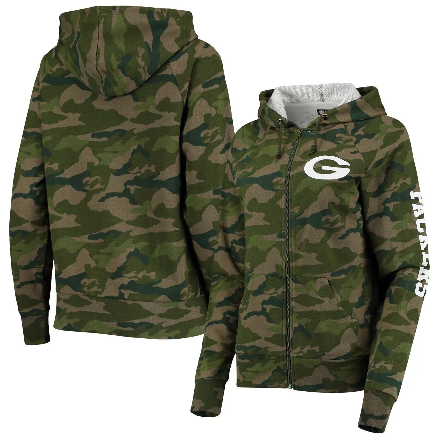Женская толстовка с капюшоном New Era Camo Green Bay Packers с молнией во всю длину реглан New Era
Женская толстовка с капюшоном New Era Camo Green Bay Packers с молнией во всю длину реглан New Era