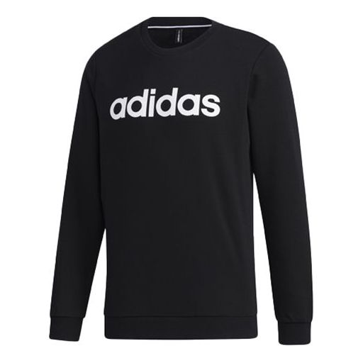 Толстовка neo m esntl logo sw casual sports round neck knit pullover black Adidas, черный 
Толстовка neo m esntl logo sw casual sports round neck knit pullover black Adidas, черный