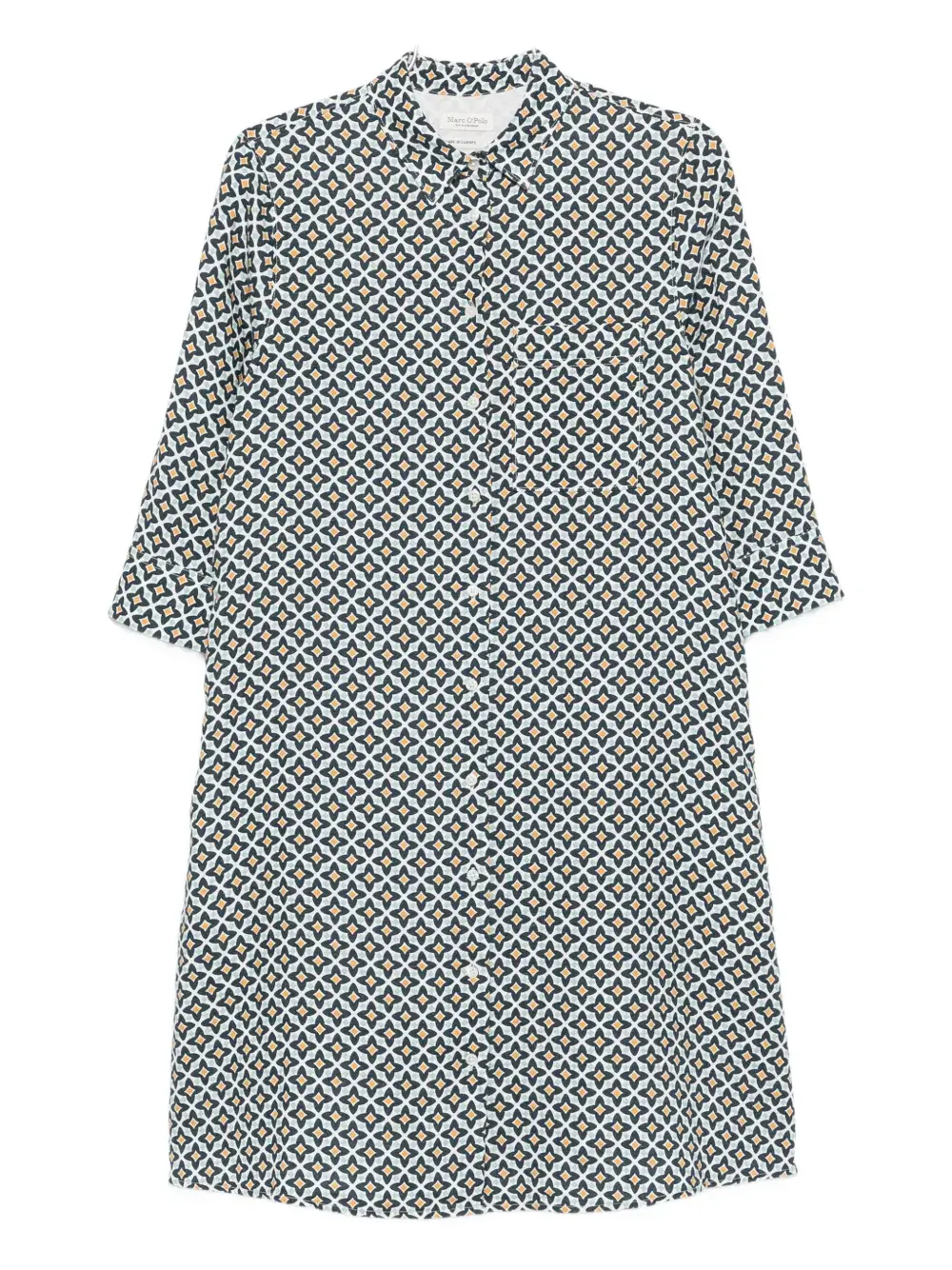 Платье-рубашка миди с геометрическим принтом Marc O'Polo, синий
Платье-рубашка миди с геометрическим принтом Marc O'Polo, синий
