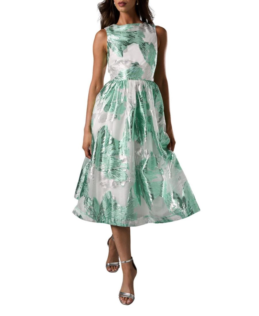 Женское жаккардовое платье миди приталенного силуэта с расклешенной юбкой Coast, Green
Женское жаккардовое платье миди приталенного силуэта с расклешенной юбкой Coast, Green