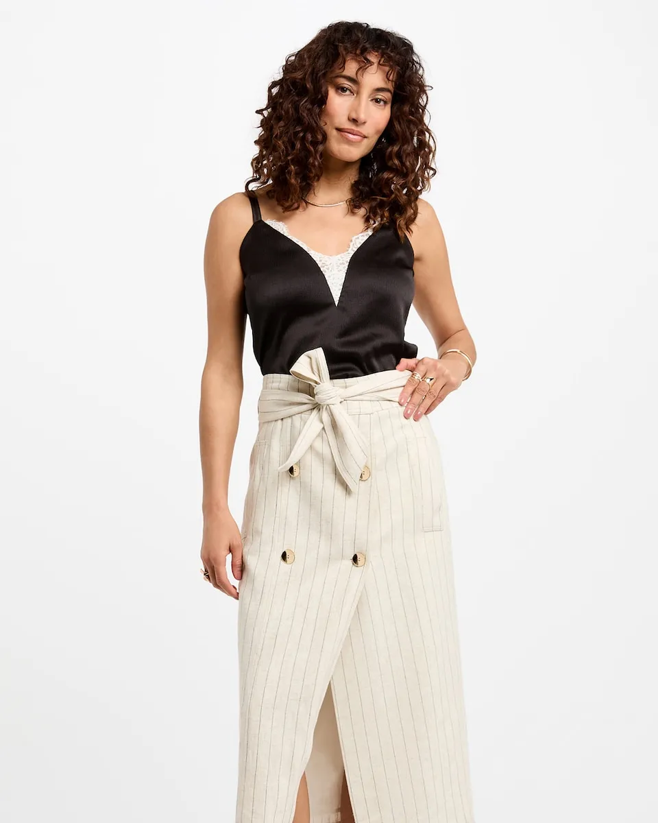 Женский топ на тонких бретелях Morgan, черный
Женский топ на тонких бретелях Morgan, черный