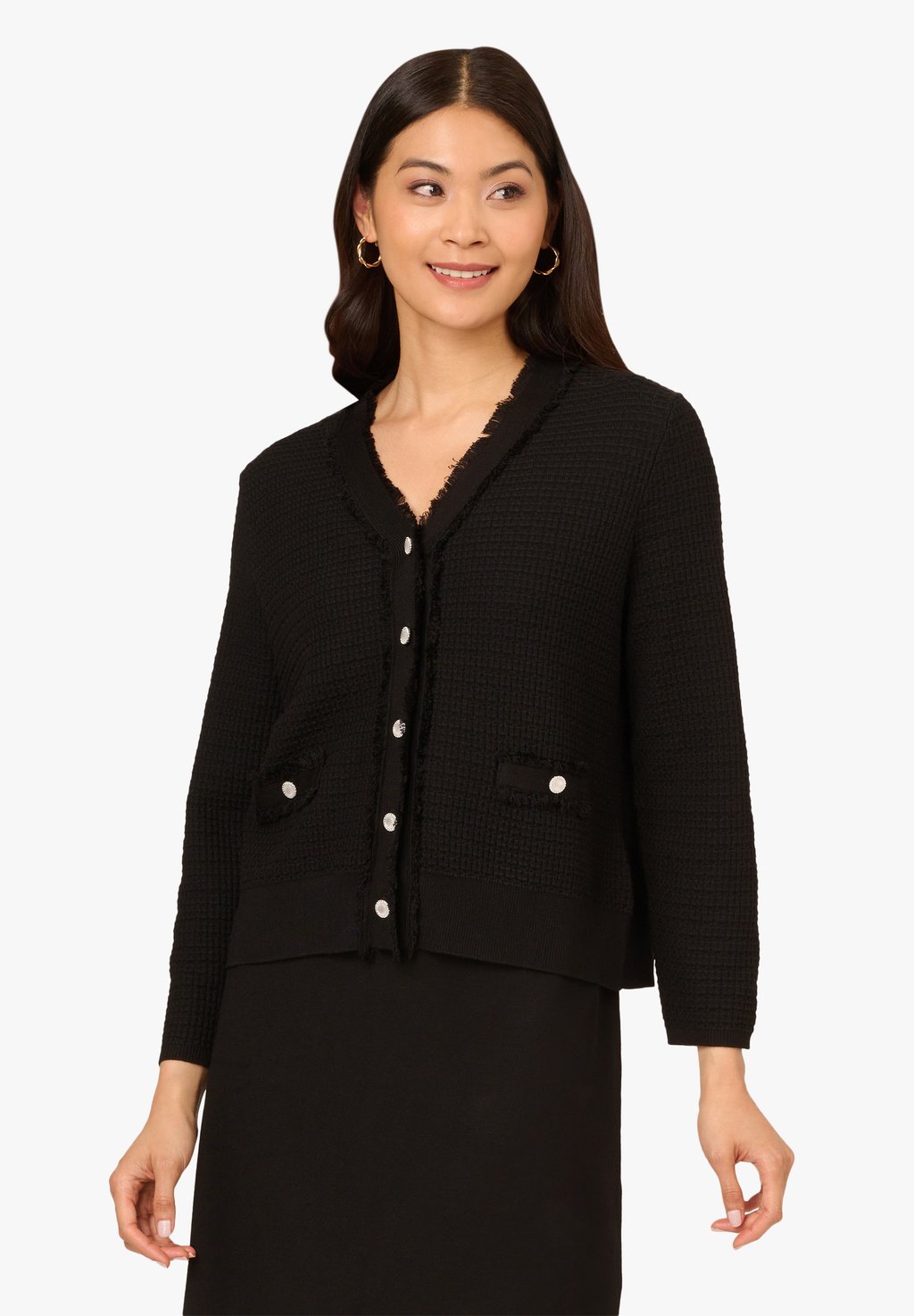 Кардиган FRAYED WAFFLE CROP Adrianna Papell, черный
Кардиган FRAYED WAFFLE CROP Adrianna Papell, черный
