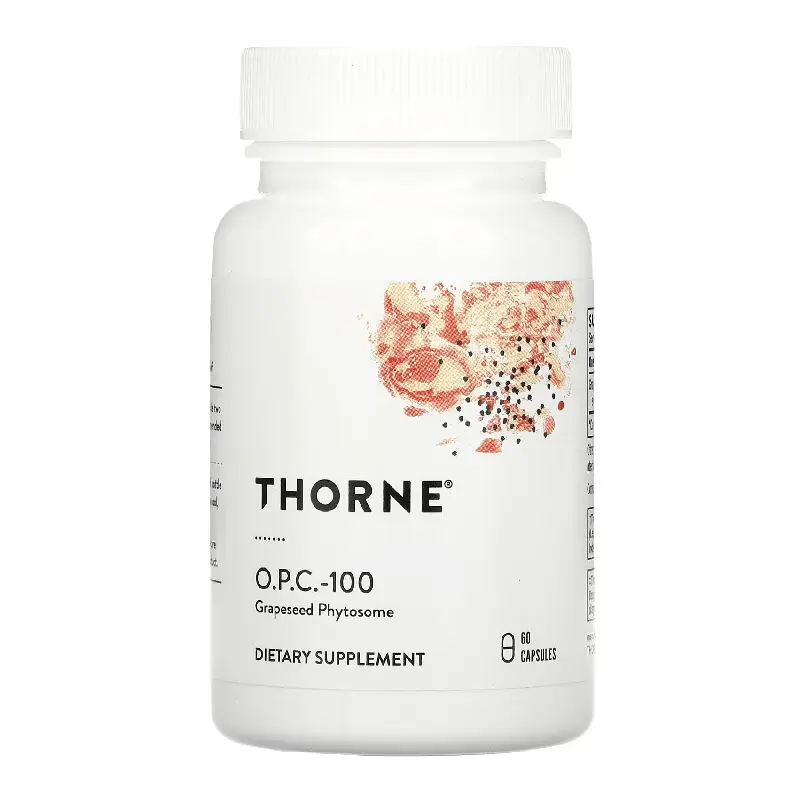 Фитосомы из виноградных косточек O.P.C.-100 Thorne Research 100 мг, 60 капсул
Фитосомы из виноградных косточек O.P.C.-100 Thorne Research 100 мг, 60 капсул