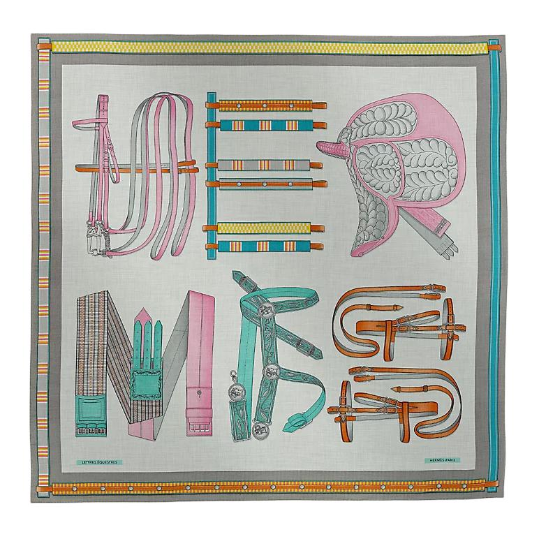 HERMES Женская шаль из кашемира и шелковистого шелка в сером миксе, Mixed Gray 
HERMES Женская шаль из кашемира и шелковистого шелка в сером миксе, Mixed Gray