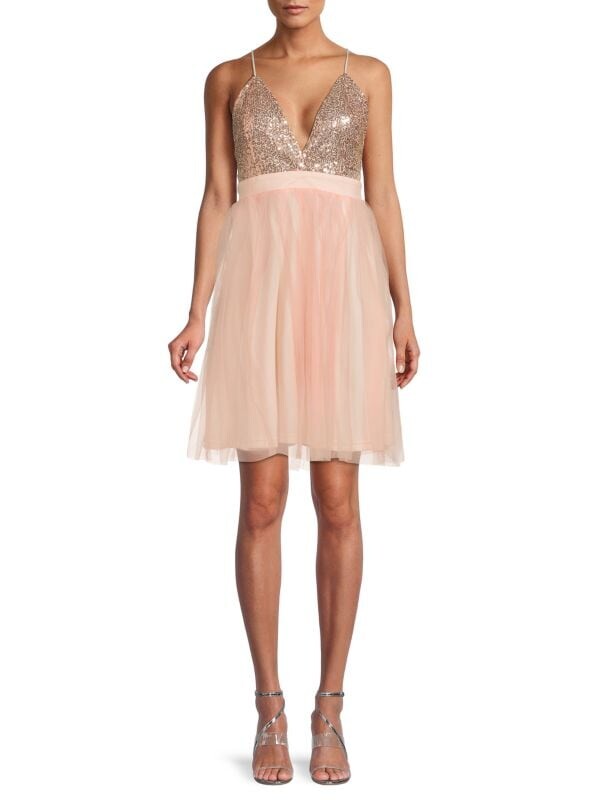 Мини-платье из тюля с пайетками Area Stars Pink
Мини-платье из тюля с пайетками Area Stars Pink