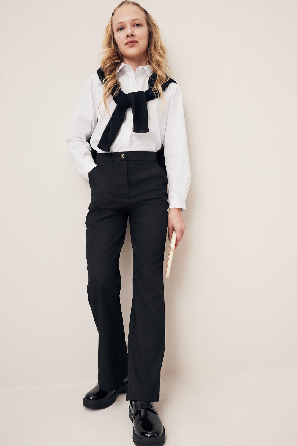 Расклешенные брюки для школьников с высокой талией (9 17 лет) Next, черный
Расклешенные брюки для школьников с высокой талией (9 17 лет) Next, черный