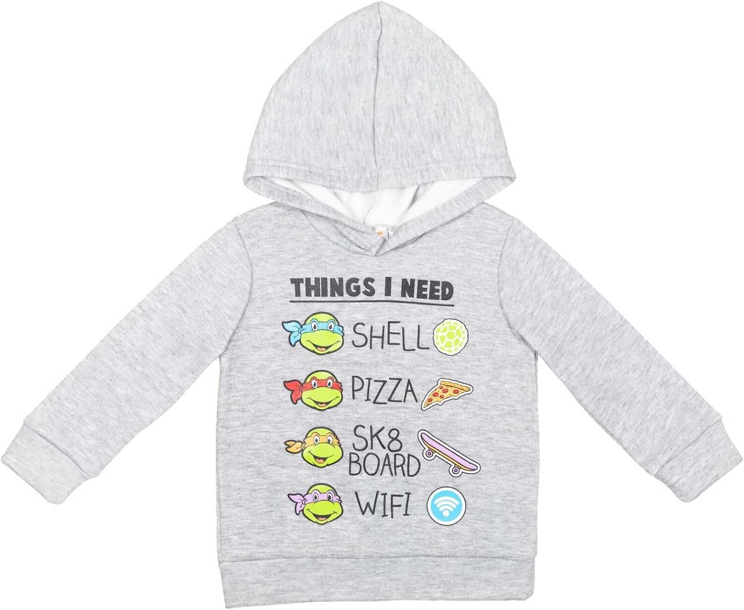 Худи Teenage Mutant Ninja Turtles Fleece, Toddler To Big Kid Sizes (2T - 18-20), Things I Need, серый
Худи Teenage Mutant Ninja Turtles Fleece, Toddler To Big Kid Sizes (2T - 18-20), Things I Need, серый