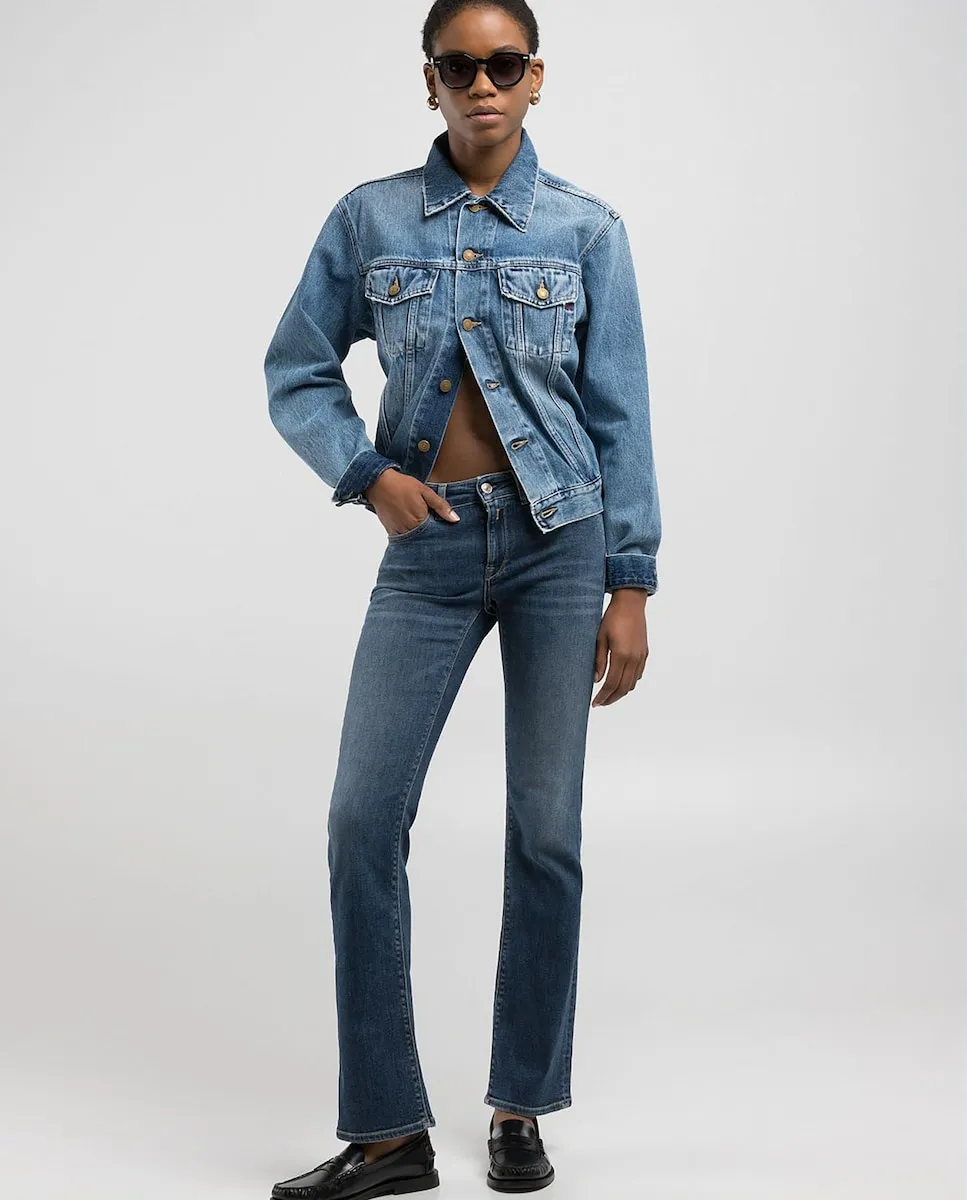 Женские расклешенные джинсы с карманами Replay, синий
Женские расклешенные джинсы с карманами Replay, синий