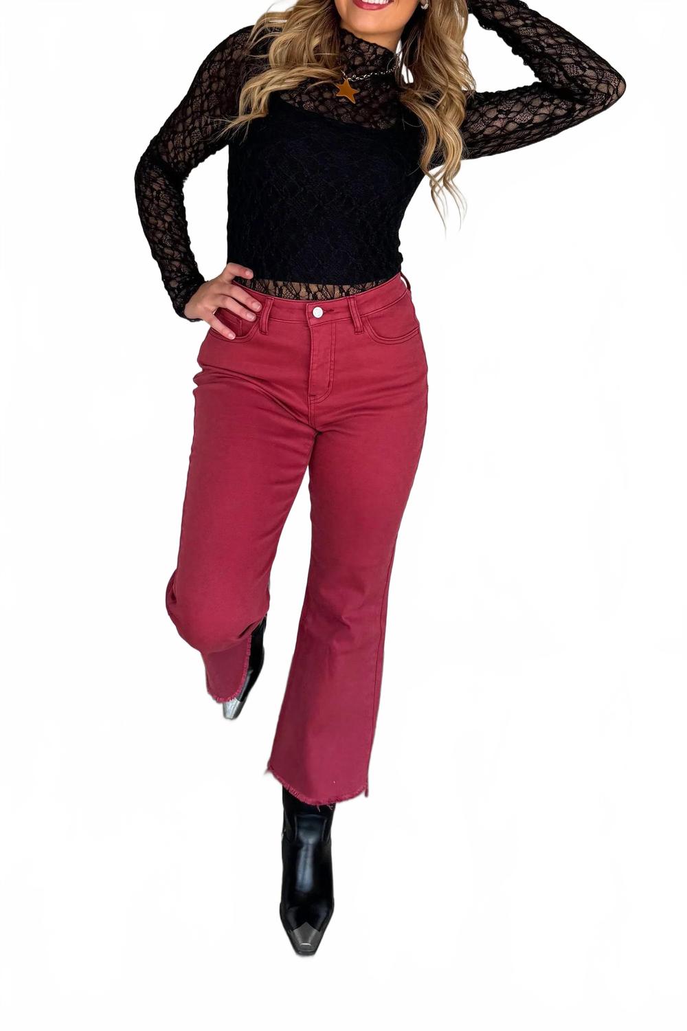 BLAKELEY Укороченные джинсы Urbane бордового цвета
BLAKELEY Укороченные джинсы Urbane бордового цвета