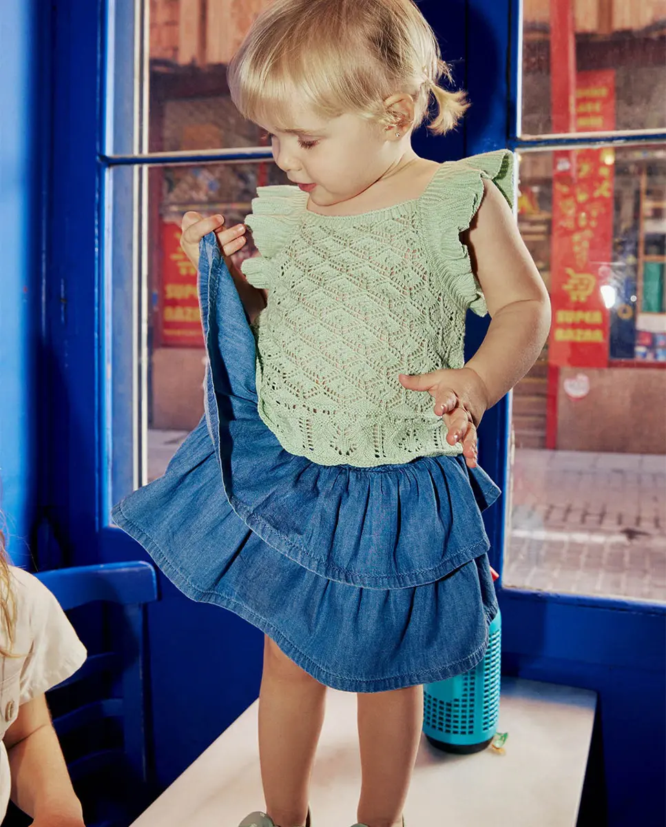 Легкая юбка с оборками Sfera, синий
Легкая юбка с оборками Sfera, синий