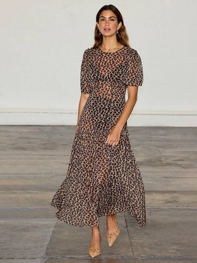 Полупрозрачное платье lucia с леопардовым принтом Never Fully Dressed, коричневый
Полупрозрачное платье lucia с леопардовым принтом Never Fully Dressed, коричневый