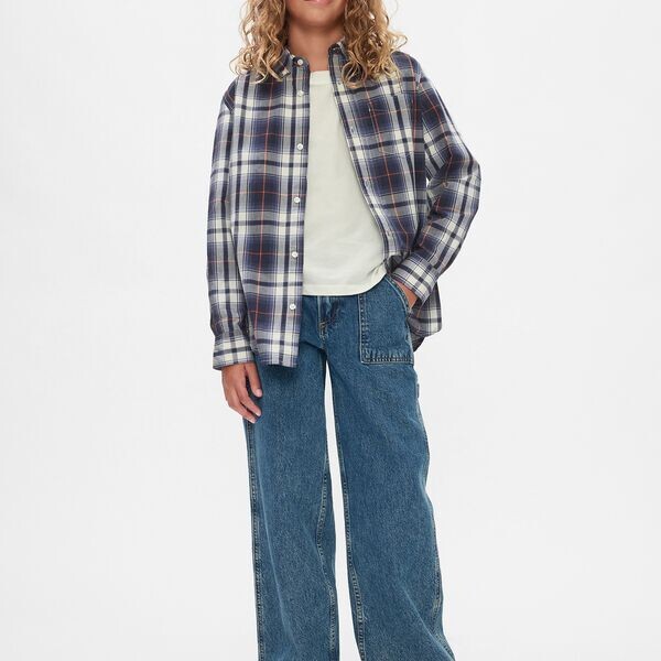 Рубашка из поплина с клетчатым принтом Gap, синий
Рубашка из поплина с клетчатым принтом Gap, синий