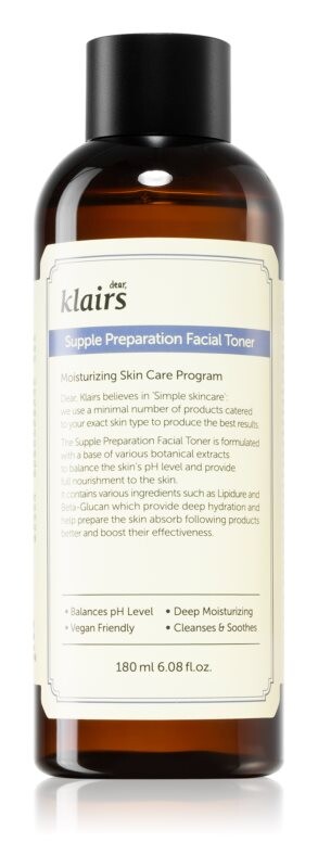 Увлажняющий тоник, который уравновешивает рН кожи Klairs Supple Preparation Facial Toner
Увлажняющий тоник, который уравновешивает рН кожи Klairs Supple Preparation Facial Toner