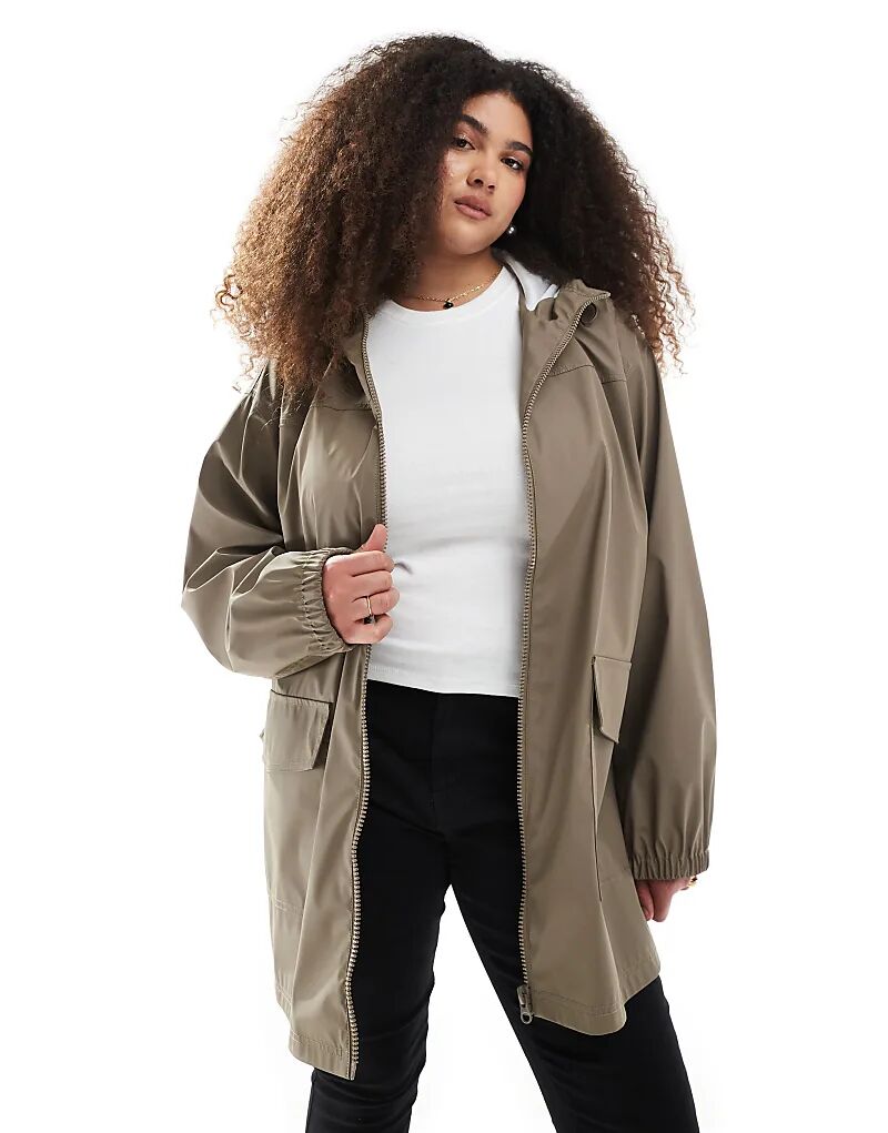 Прорезиненный плащ-дождевик ASOS DESIGN Curve в грибном цвете
Прорезиненный плащ-дождевик ASOS DESIGN Curve в грибном цвете