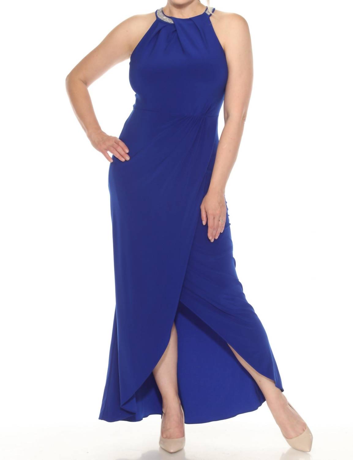 Вечернее платье с плиссировкой и декором на бретелях в королевском сапфировом цвете Joseph Ribkoff
Вечернее платье с плиссировкой и декором на бретелях в королевском сапфировом цвете Joseph Ribkoff