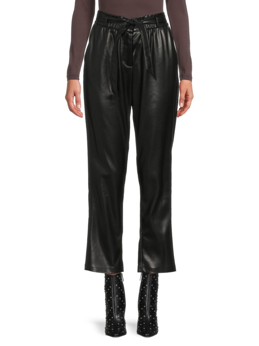 Брюки из искусственной кожи с поясом Calvin Klein, черный
Брюки из искусственной кожи с поясом Calvin Klein, черный