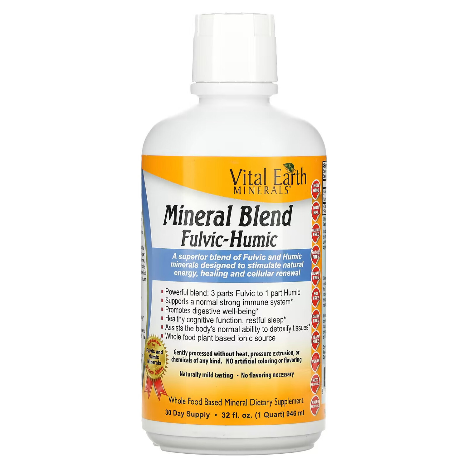 Vital Earth Minerals, Смесь фульвовых и гуминовых минералов, 32 жидкие унции (946 мл)
Vital Earth Minerals, Смесь фульвовых и гуминовых минералов, 32 жидкие унции (946 мл)