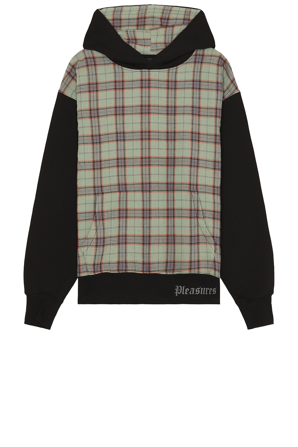Толстовка с капюшоном в клетку "Career contrast" от Pleasures, black
Толстовка с капюшоном в клетку "Career contrast" от Pleasures, black