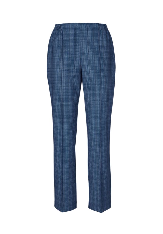 Короткий размер: обновлённые клетчатые брюки без застёжек Goldner, синий
Короткий размер: обновлённые клетчатые брюки без застёжек Goldner, синий