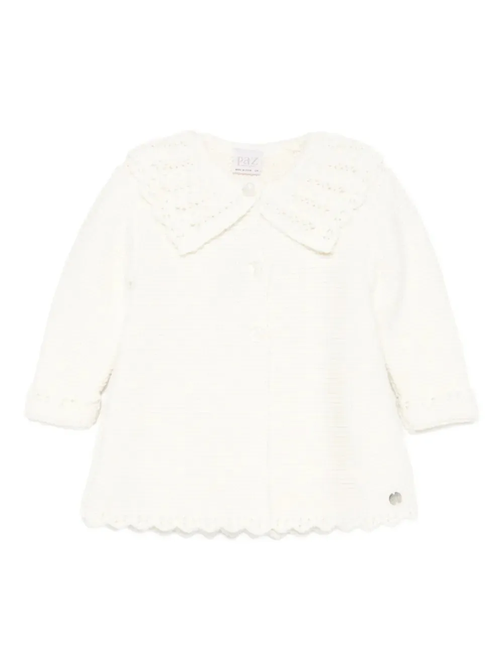 Вязаный кардиган с крючковым воротником Paz Rodriguez, нейтральный
Вязаный кардиган с крючковым воротником Paz Rodriguez, нейтральный