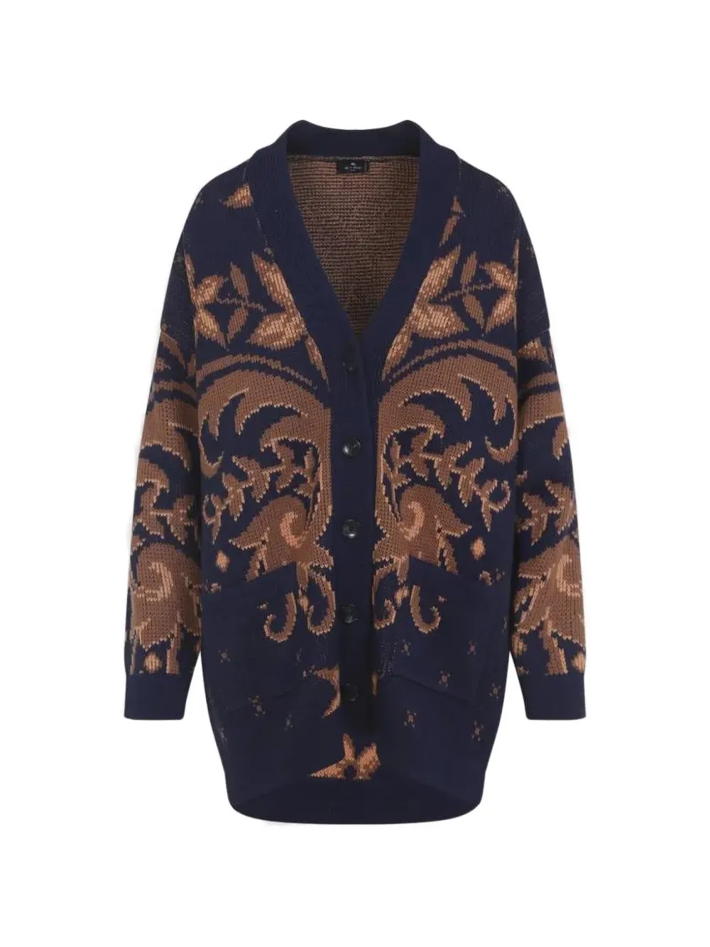 Вязаный кардиган с рукавами косичкой Etro, синий
Вязаный кардиган с рукавами косичкой Etro, синий