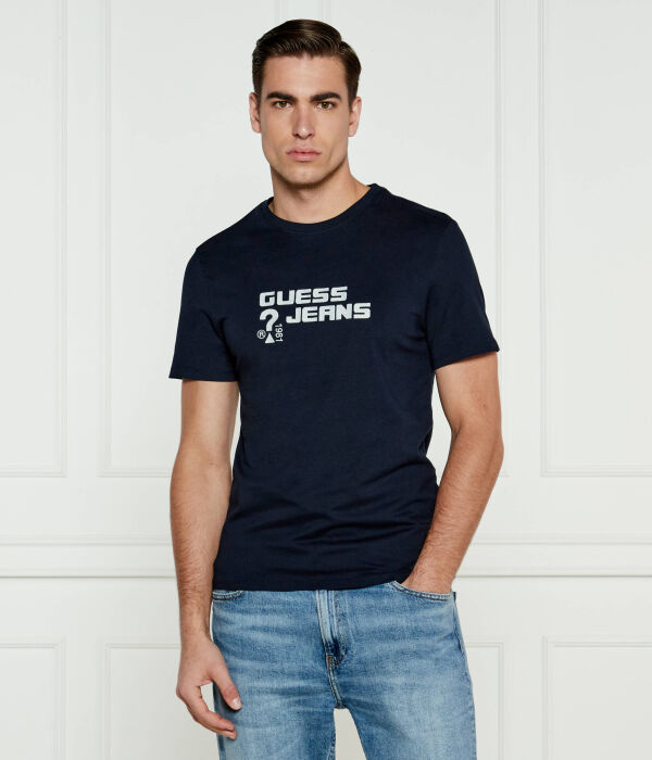 Футболка Guess Jeans Slim Fit с логотипом, синий 
Футболка Guess Jeans Slim Fit с логотипом, синий