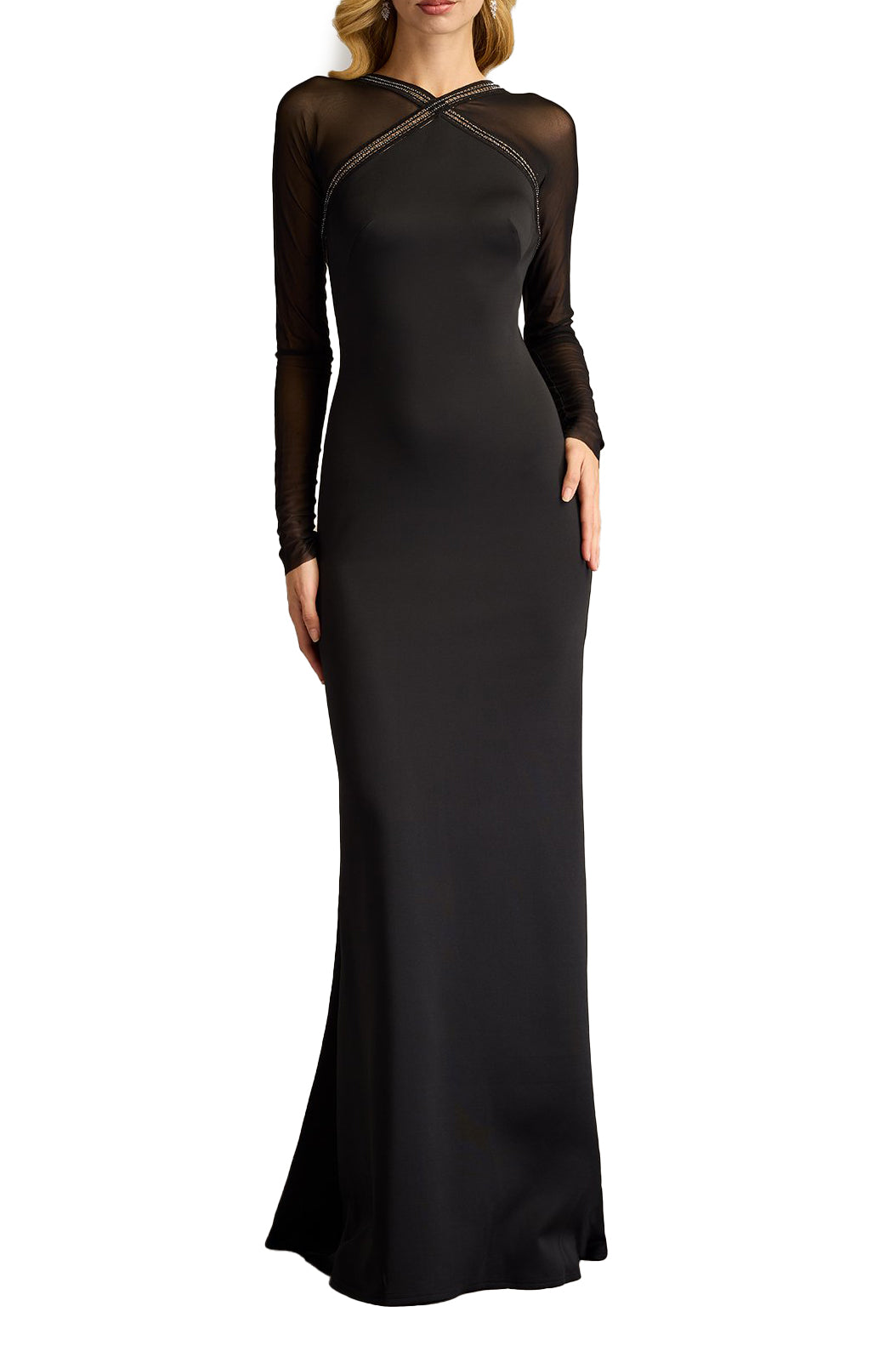 Савойское платье с прозрачными рукавами Tadashi Shoji, черный
Савойское платье с прозрачными рукавами Tadashi Shoji, черный