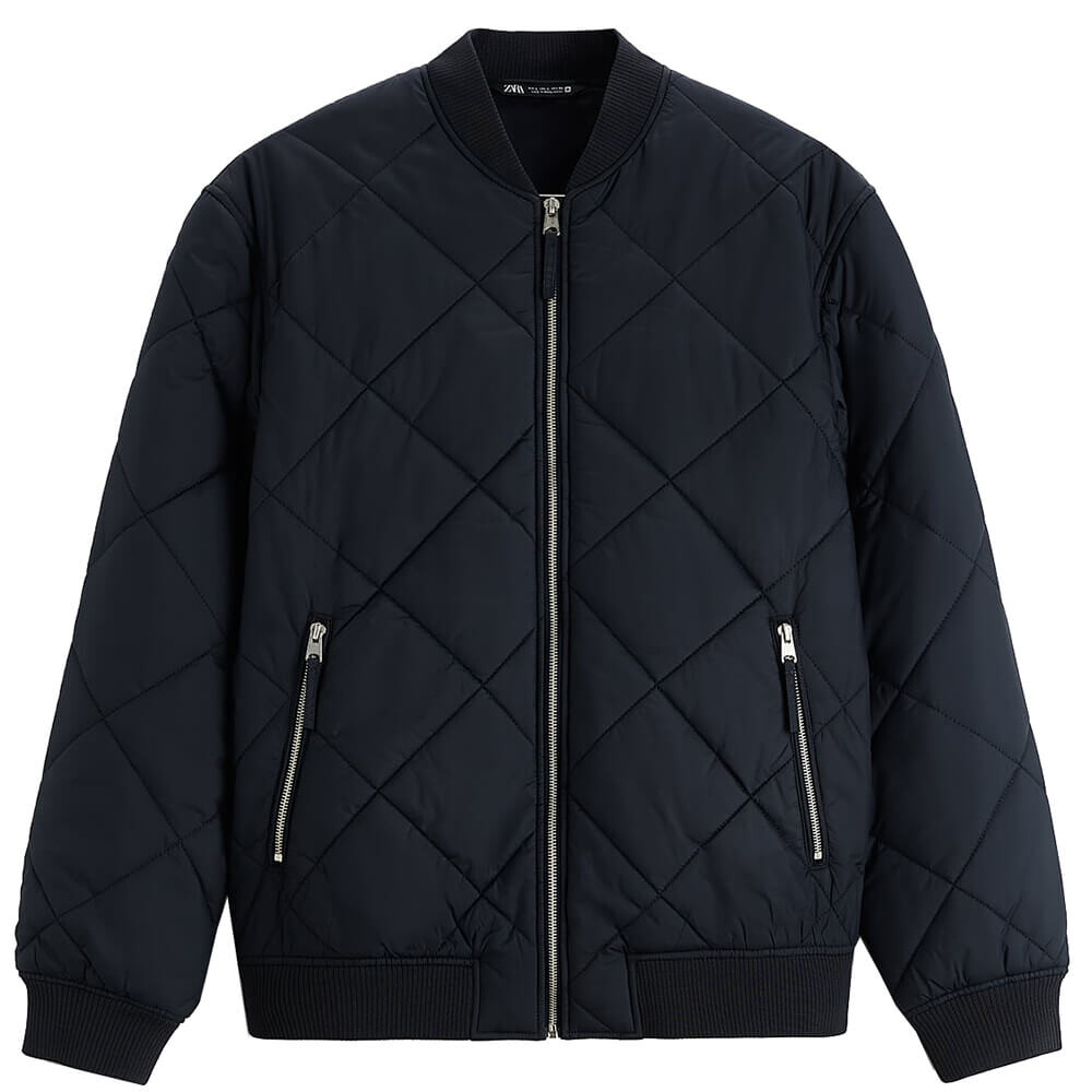 Стеганая куртка-бомбер Zara, темно-синий
Стеганая куртка-бомбер Zara, темно-синий
