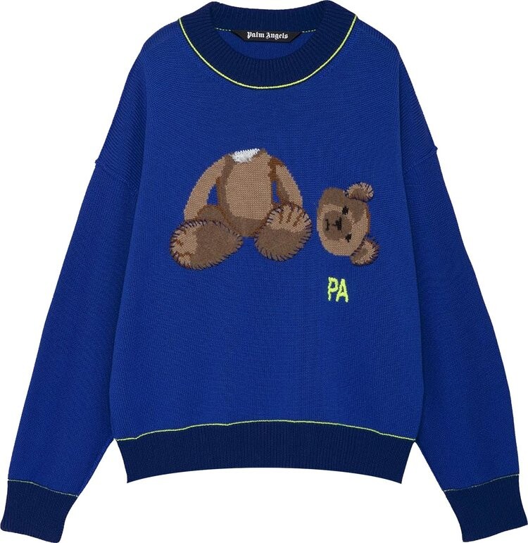 Свитер Palm Angels Bear Sweater 'Blue/Brown', синий
Свитер Palm Angels Bear Sweater 'Blue/Brown', синий