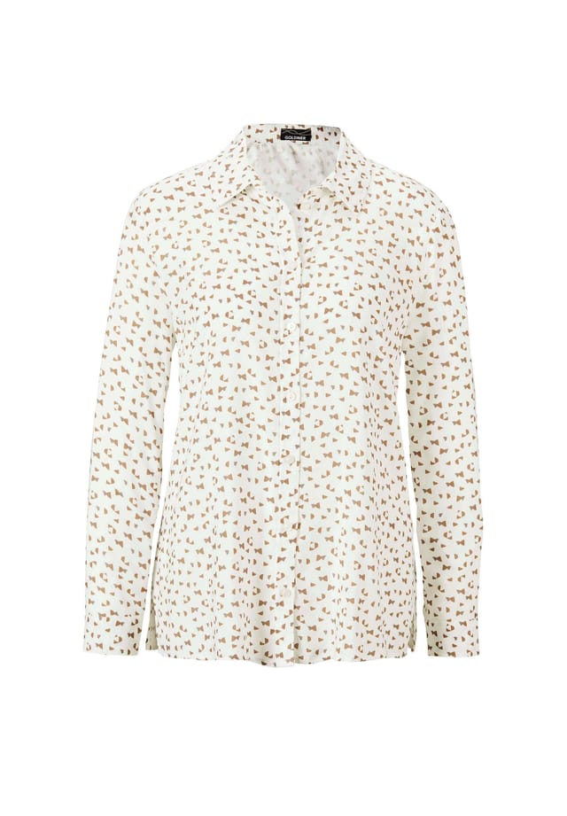 Короткий размер: модная блузка с принтом и воротником-стойкой. Goldner, мультиколор
Короткий размер: модная блузка с принтом и воротником-стойкой. Goldner, мультиколор