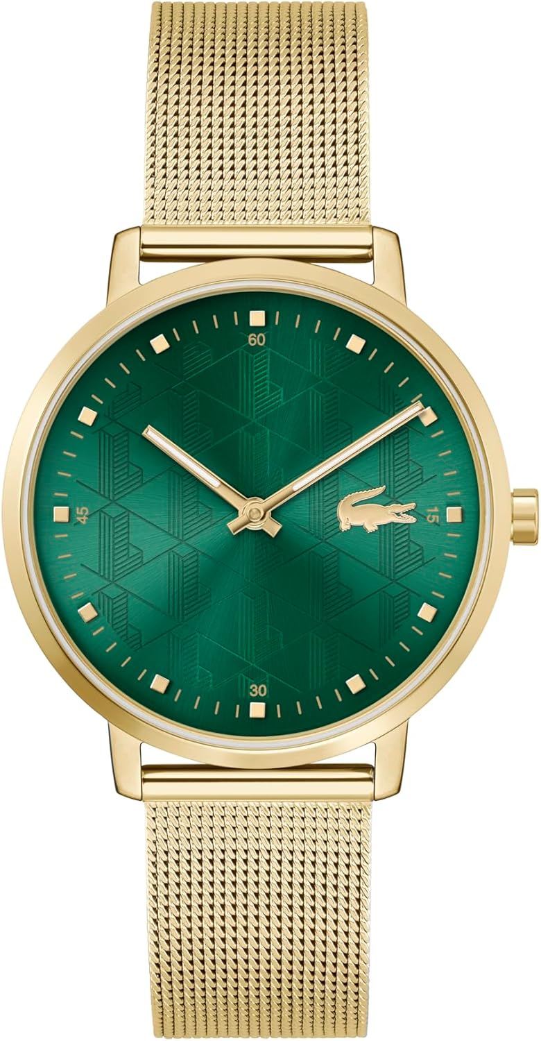 Lacoste Crocorigin женские часы 2H Quartz, нержавеющая сталь, модный наручный аксессуар, водонепроницаемость до 3 атм/30 метров, Green/Gold
Lacoste Crocorigin женские часы 2H Quartz, нержавеющая сталь, модный наручный аксессуар, водонепроницаемость до 3 атм/30 метров, Green/Gold