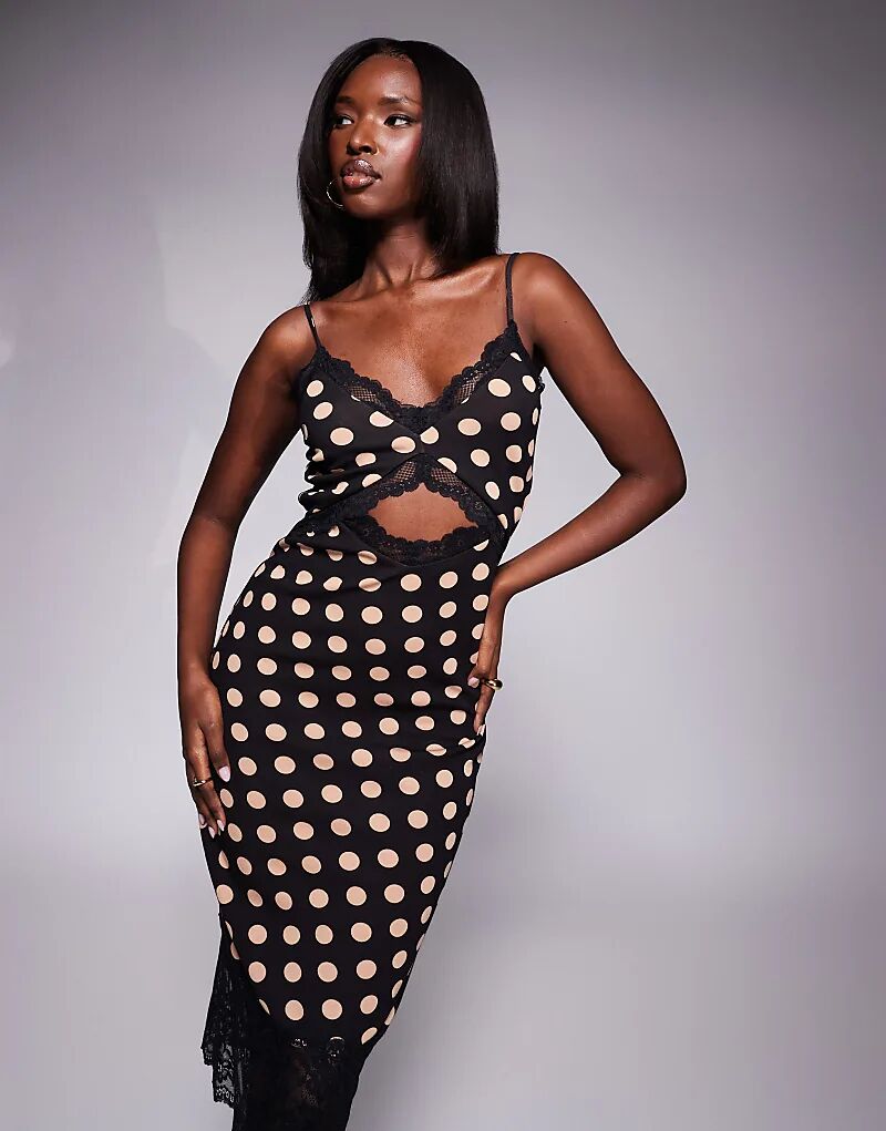 Платье миди Josestte с кружевной отделкой в горошек миндального цвета AFRM
Платье миди Josestte с кружевной отделкой в горошек миндального цвета AFRM