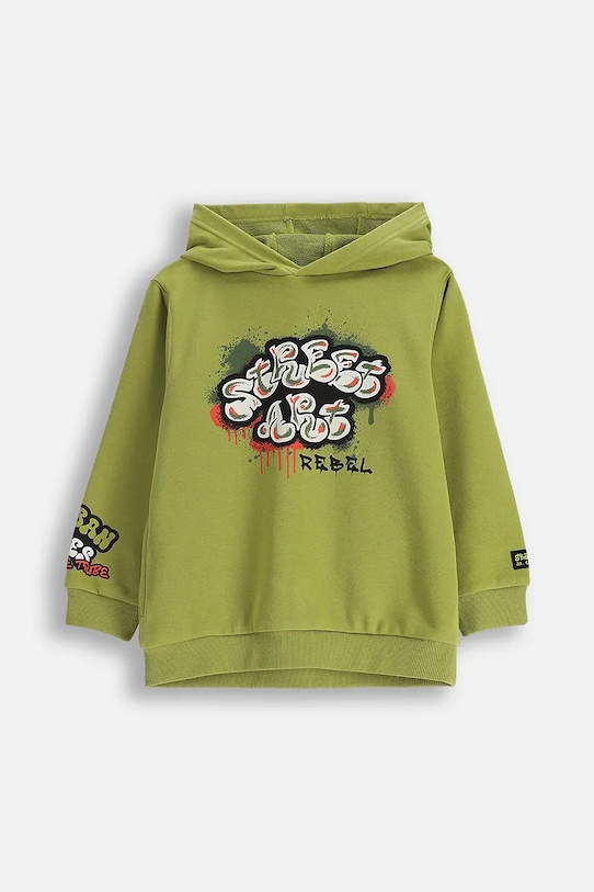 Детская хлопковая толстовка Coccodrillo, зеленый
Детская хлопковая толстовка Coccodrillo, зеленый