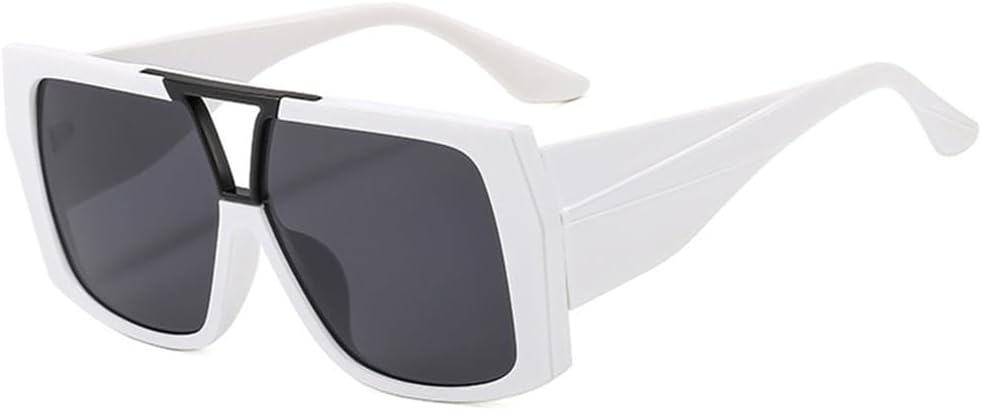 Ретро солнцезащитные очки с двойной перемычкой для женщин, градиентные линзы, защита от УФ-излучения UV400, двухцветные, для мужчин, большие солнцезащитные очки HDUBFY, White Gray
Ретро солнцезащитные очки с двойной перемычкой для женщин, градиентные линзы, защита от УФ-излучения UV400, двухцветные, для мужчин, большие солнцезащитные очки HDUBFY, White Gray