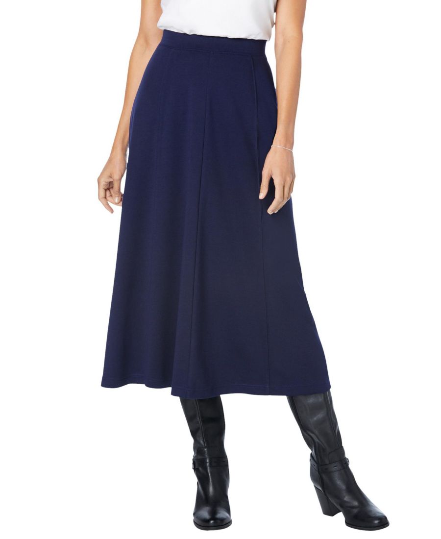 Юбка А-силуэта из трикотажа понте больших размеров Woman Within, Navy
Юбка А-силуэта из трикотажа понте больших размеров Woman Within, Navy