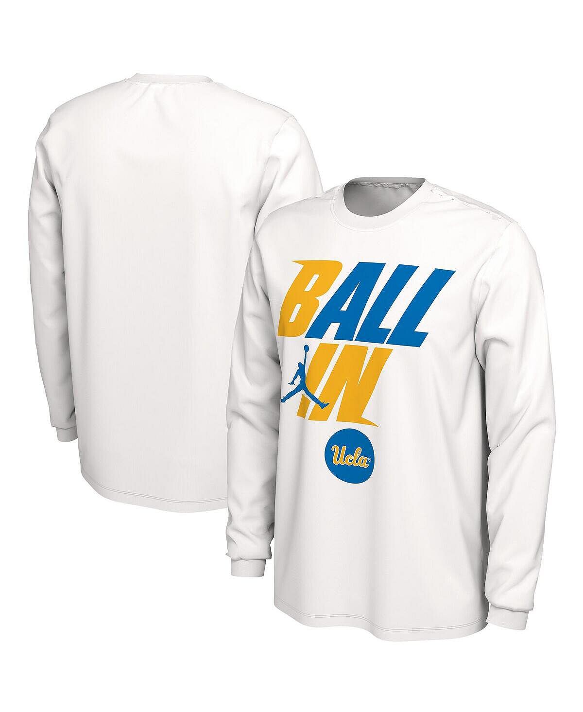 Мужская фирменная белая футболка с длинным рукавом ucla bruins ball in bench Jordan, белый
Мужская фирменная белая футболка с длинным рукавом ucla bruins ball in bench Jordan, белый