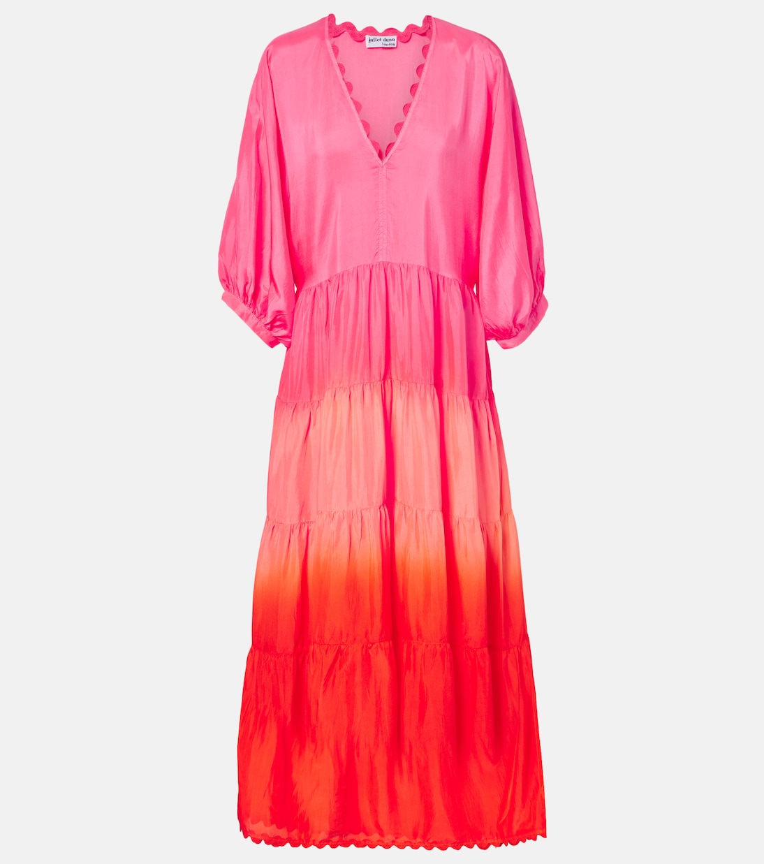 Многоярусное плиссированное платье макси из шелка Juliet Dunn, Daiquiri
Многоярусное плиссированное платье макси из шелка Juliet Dunn, Daiquiri