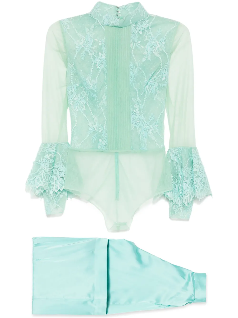 Кружевное боди с брюками Saiid Kobeisy, зеленый
Кружевное боди с брюками Saiid Kobeisy, зеленый