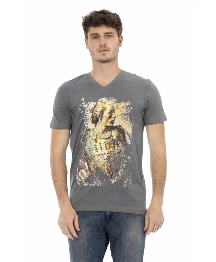 Футболка с короткими рукавами и V-образным вырезом Trussardi, серый
Футболка с короткими рукавами и V-образным вырезом Trussardi, серый