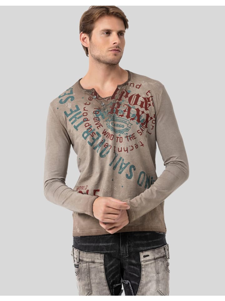 Функциональный лонгслив Cipo & Baxx, коричневый 
Функциональный лонгслив Cipo & Baxx, коричневый