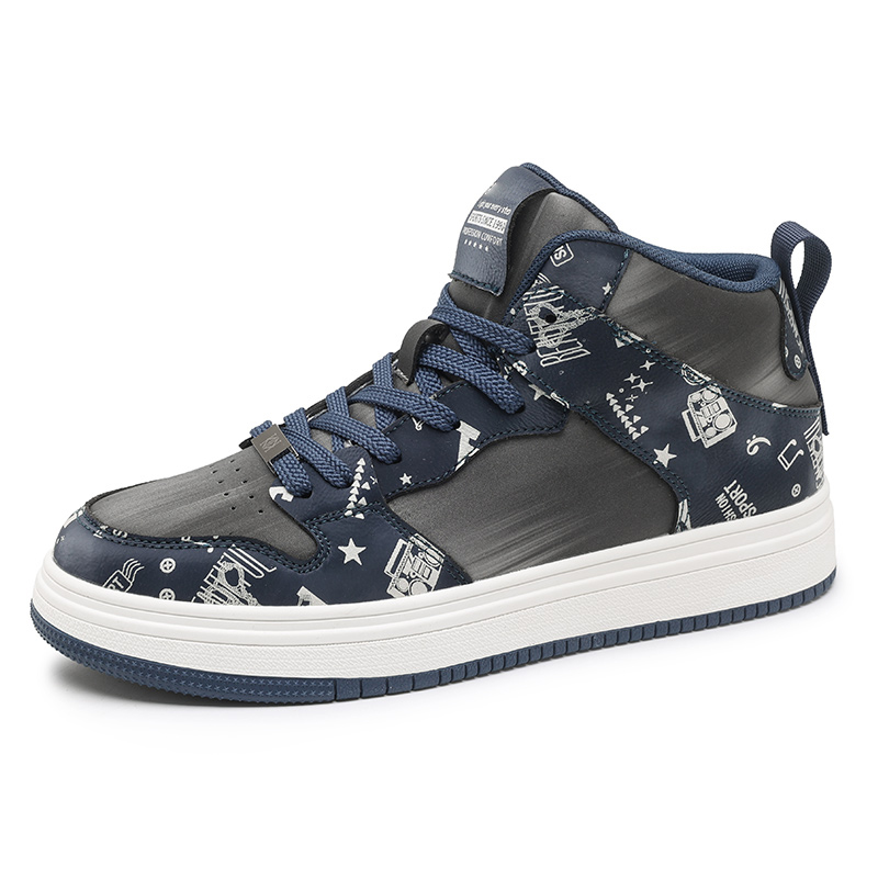 TONYBEAR Серо-голубые мужские мид-топ скейтборд-кроссовки с противоскользящей подошвой, цвет Gray Blue
TONYBEAR Серо-голубые мужские мид-топ скейтборд-кроссовки с противоскользящей подошвой, цвет Gray Blue