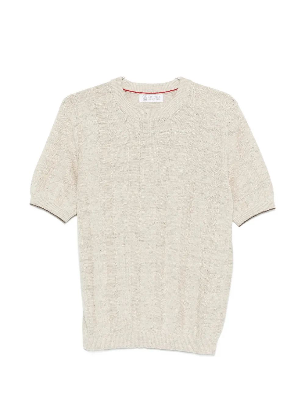 Джемпер в рубчик с короткими рукавами Brunello Cucinelli, бежевый
Джемпер в рубчик с короткими рукавами Brunello Cucinelli, бежевый