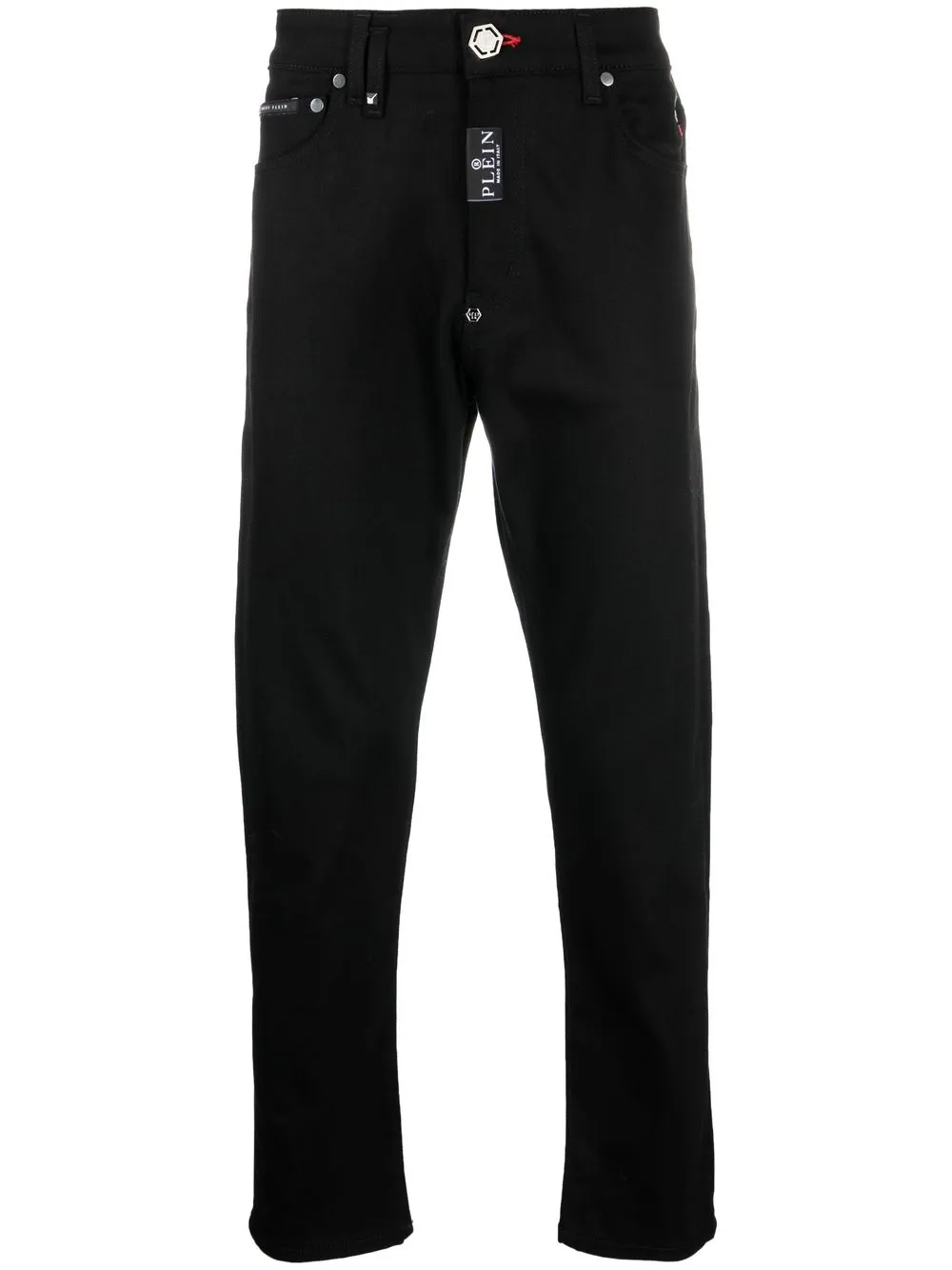 Прямые джинсы средней посадки Philipp Plein, черный 
Прямые джинсы средней посадки Philipp Plein, черный