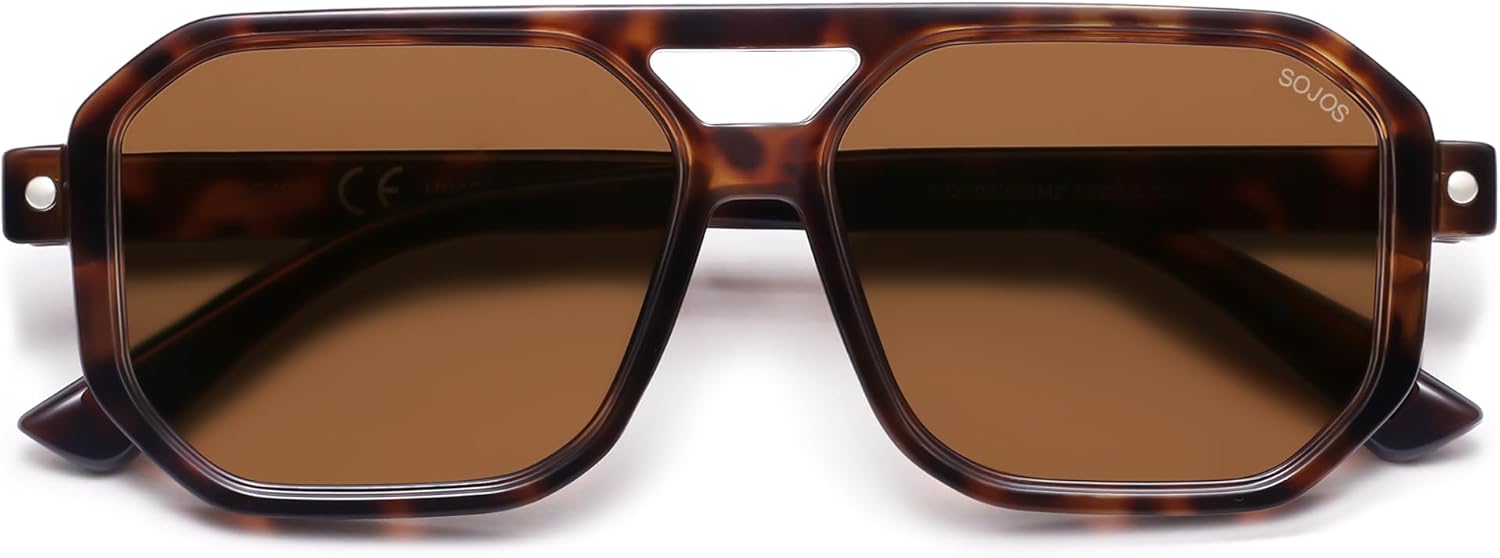 Солнцезащитные очки-авиаторы SOJOS Retro Polarized Square Aviator для женщин и мужчин, винтажный стиль 70-х, защита от УФ-излучения UV400, модель SJ2609, Tortoise Brown Lens
Солнцезащитные очки-авиаторы SOJOS Retro Polarized Square Aviator для женщин и мужчин, винтажный стиль 70-х, защита от УФ-излучения UV400, модель SJ2609, Tortoise Brown Lens