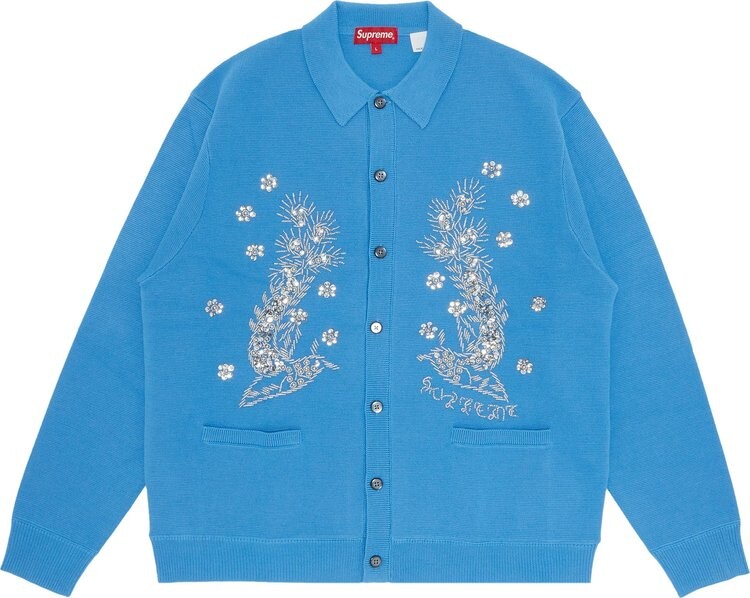 Кардиган Supreme Beaded Appliqu Cardigan 'Bright Blue', синий
Кардиган Supreme Beaded Appliqu Cardigan 'Bright Blue', синий