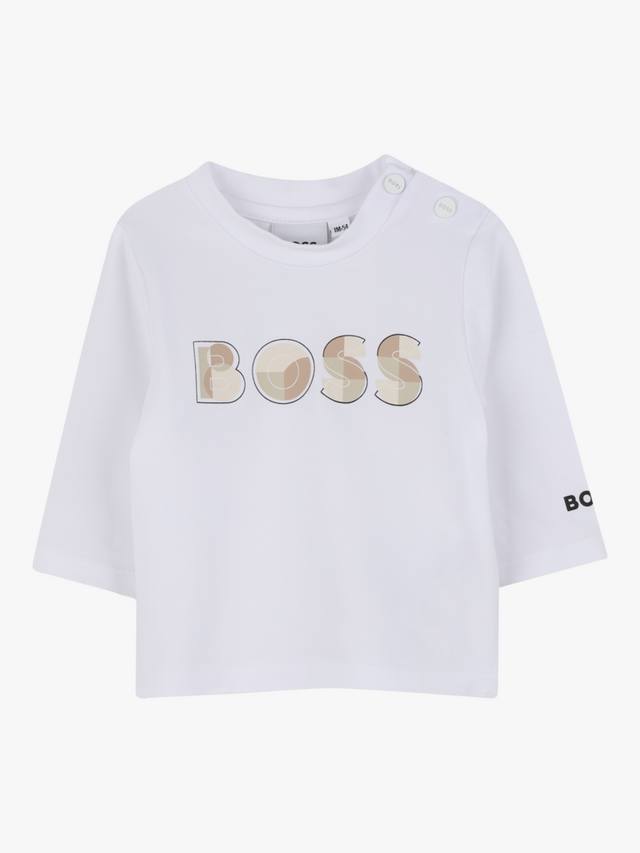 Детская футболка с длинными рукавами и воротником на пуговицах из хлопковой смеси HUGO BOSS, White
Детская футболка с длинными рукавами и воротником на пуговицах из хлопковой смеси HUGO BOSS, White